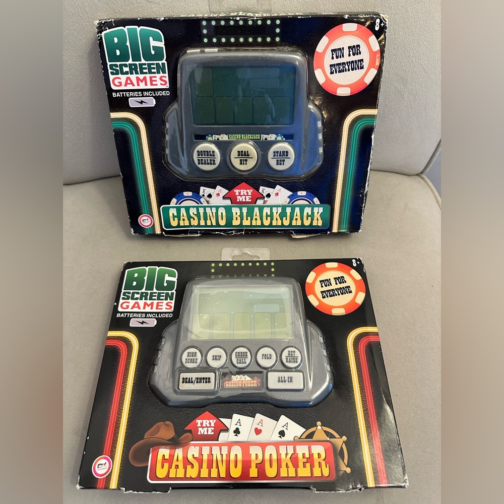 🆕Big Screen Games Casino Blackjack & Poker Bundle